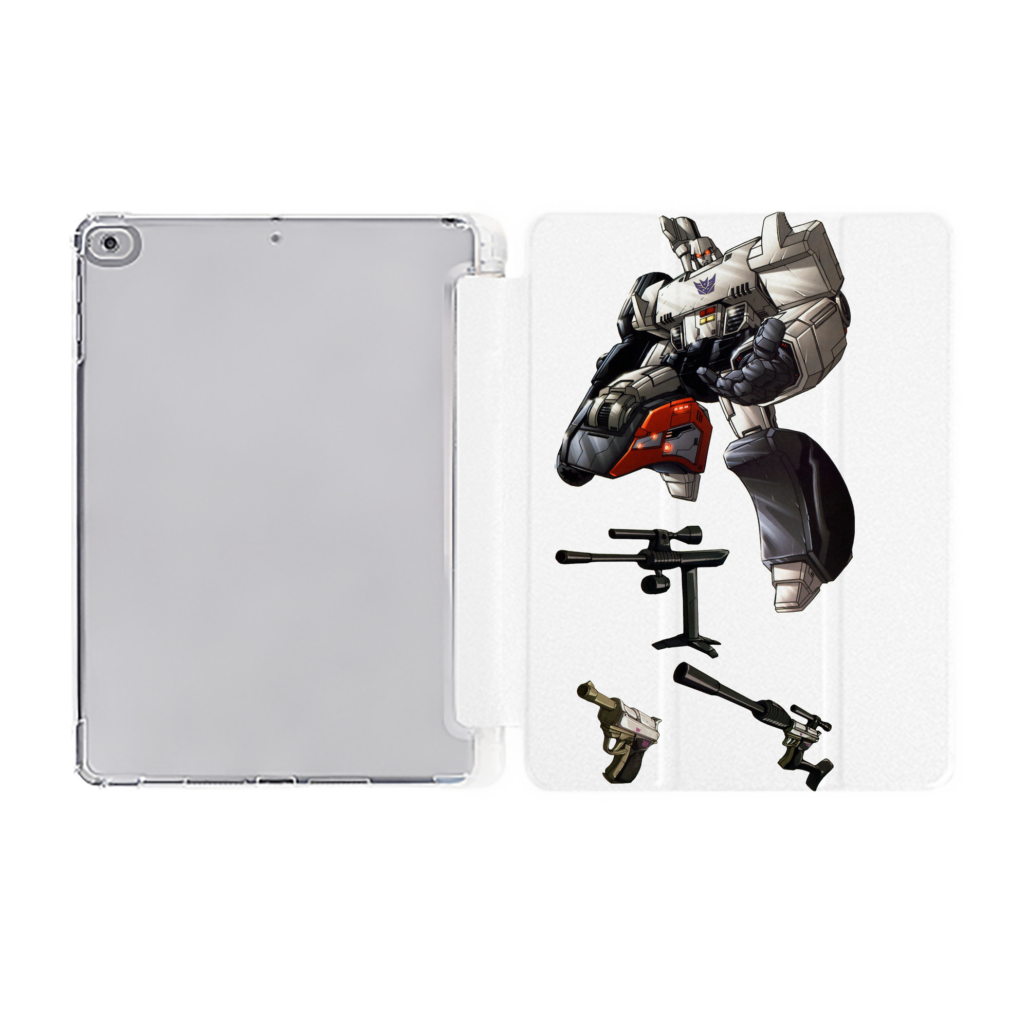 （画像用）  IPad ケース ペン収納付き 三つ折りスタンド PUレザー×シリコン 対応機種9.5/10.5/10.9インチ